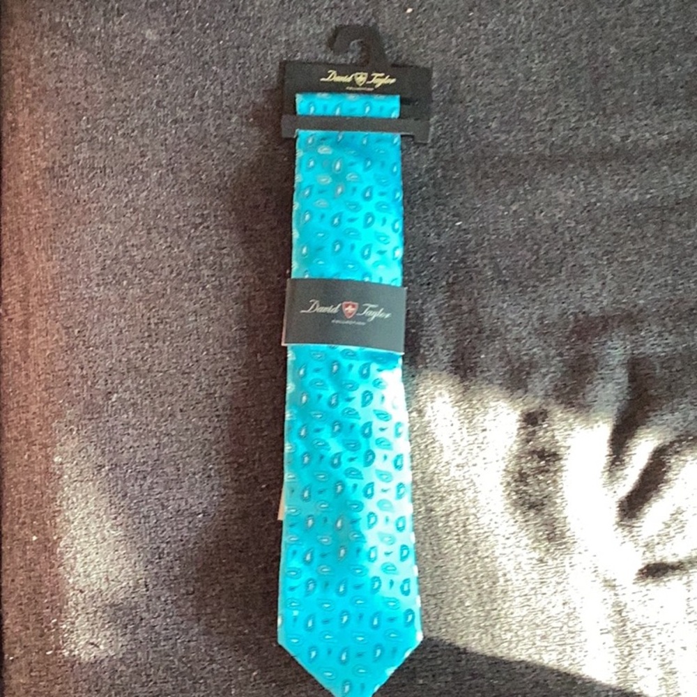 David Taylor Blue Patterned Men's Tie
